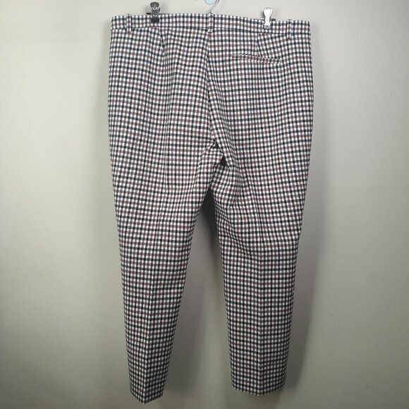 NWT Theory Treeca 4 Ivory Multi Rye Portland Chino Cropped Pant 16 Preppy - Picture 8 of 12